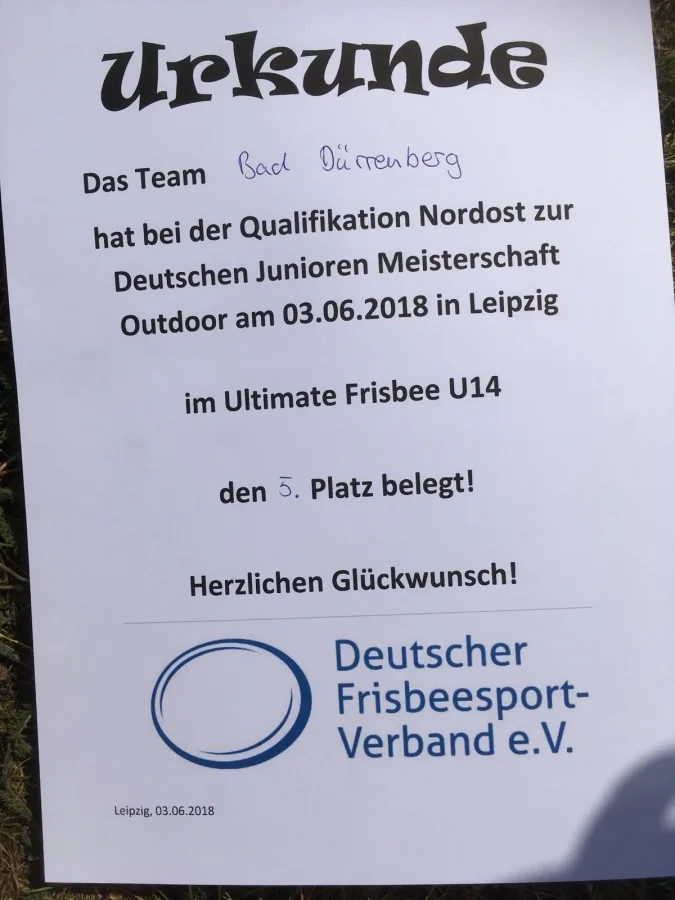 Bild zum Beitrag: Frisbee U14 Gäste-Team in Leipzig Connewitz am 3.Juni