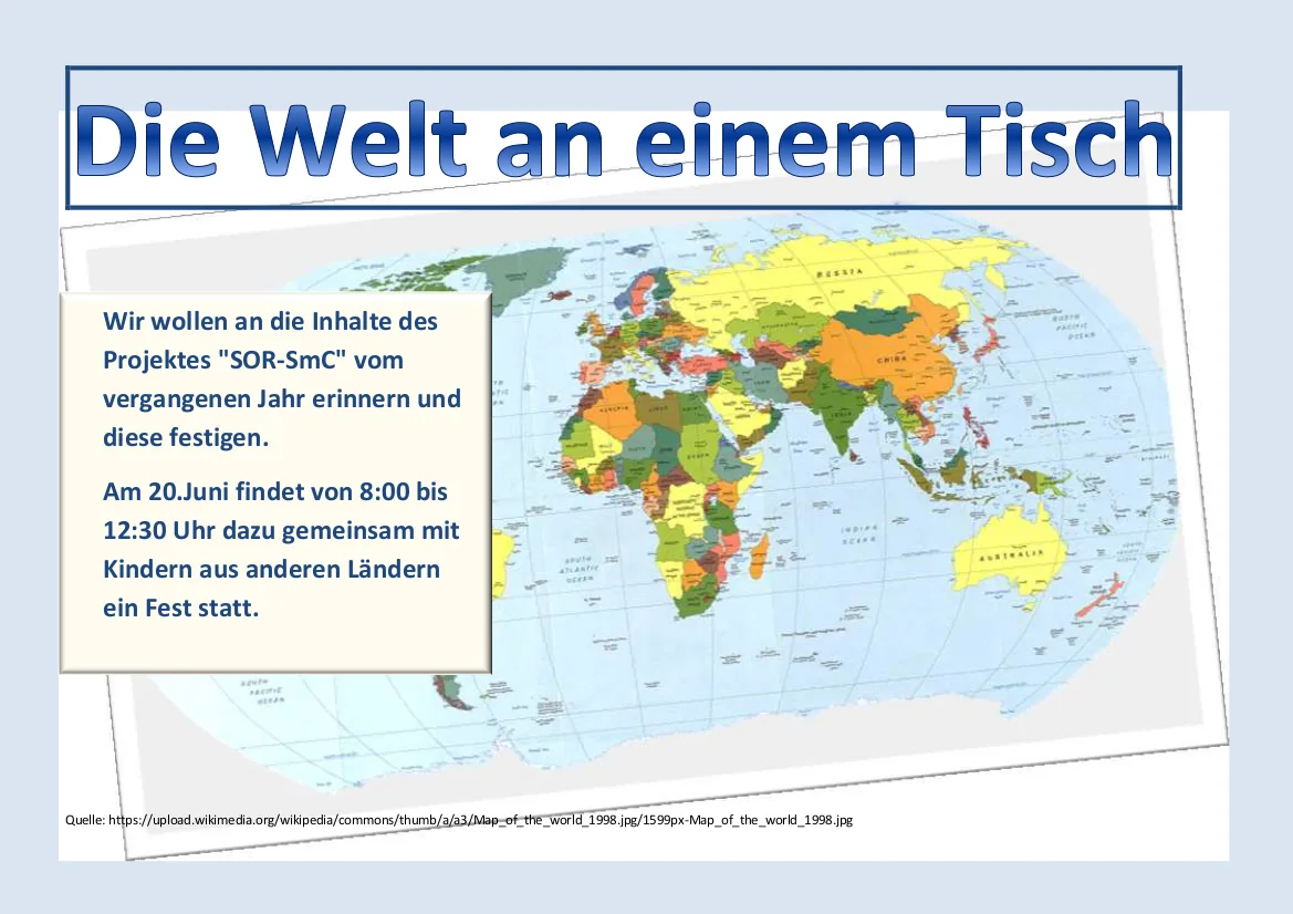 Die Welt an einem Tisch