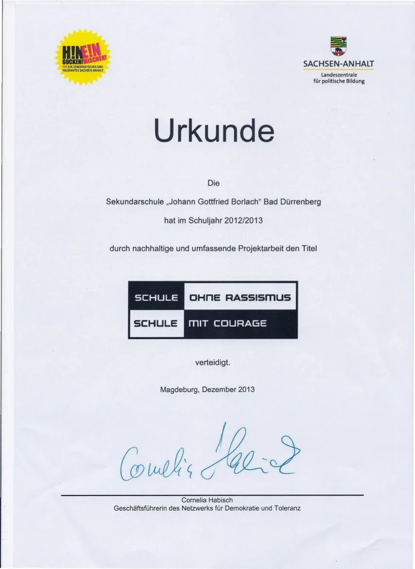 SoR Urkunde 2013